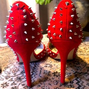 Sam Edelman Red Spike Heels Size 8M.